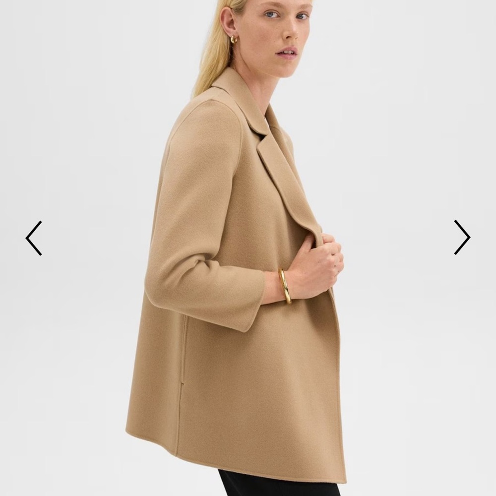 Theory Palomino Double-Face Wool-Cashmere Blazer
